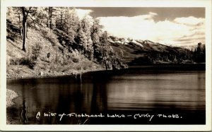 RPPC Flathead Lake Montana Real Photo Postcard EKC McKay Art Missoula
