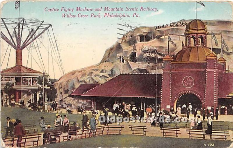 Mountain Scenic Railway, Willow Grove Park Philadelphia, PA, USA 1913 