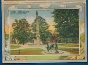 Port Jervis tri states City New York ny Postcard Folder foldout