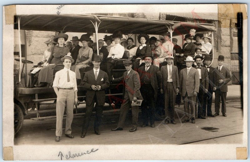 1912 Denver, CO Sightseeing RPPC Auto Mt Morrison Classy People Tour Bus A167