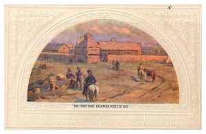 Postcard ARTWORK SCENE Chicago Illinois IL AQ9221