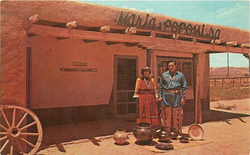 Maria & Popovi DA Postcard San Ildefonso New Mexico #7629B Petley 21-2639