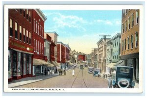 Main Street View Looking North Berlin NH New Hampshire Postcard (EL18)