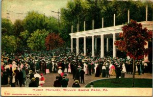 Music Pavilion Willow Grove Park Pennsylvania PA 1909 DB Postcard