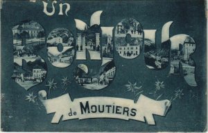 CPA MOUTIERS Un Bonjour de Moutiers - Scenes (1194904)