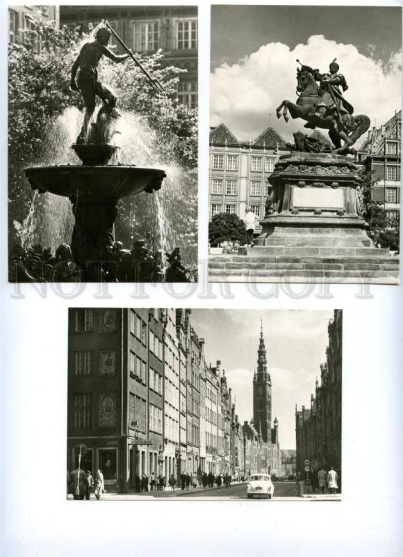 142108 Poland GDANSK Set 7 Original old postcards