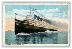 C. 1910 D & C Line Steamer SS City Of Detroit III Steamship Postcard 2 P217