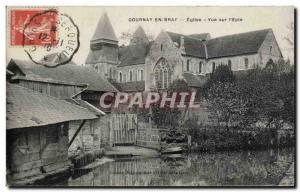 Gournay en Bray - The Church - View the Epte - Old Postcard