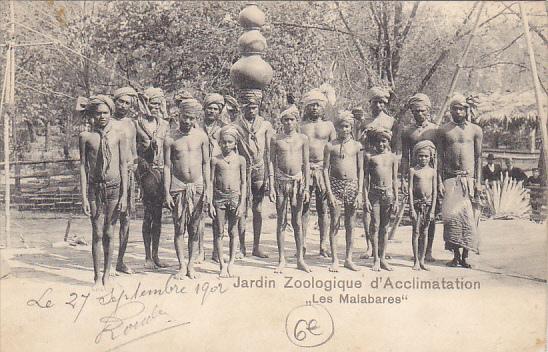 Group Of Natives Jardin Zoologique d'Acclimation Les Malabares Hagenbeck Circ...