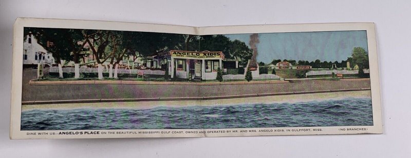 Double Postcard Come Dine with Us Angelo’s Place Restaurant Gulfport MS