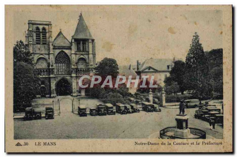 Old Postcard Le Mans Our Lady of Couture and prefecture