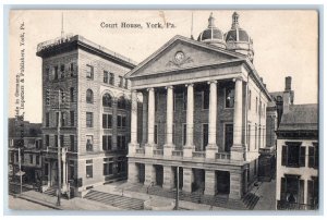 1906 Court House York Pennsylvania PA Carlisle PA Antique Posted Postcard