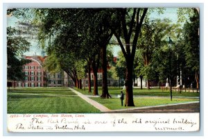 1906 Yale Campus New Haven Connecticut CT Posted Antique Postcard 