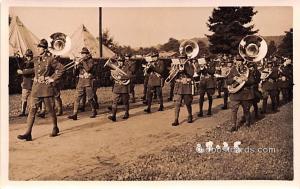 WWI Parade, Military Band Real Photo Unused 