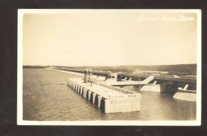 RPPC NEAR VINITA OKLAHOMA GRAND RIVER DAME GROVE OKLA. REAL PHOTO POSTCARD