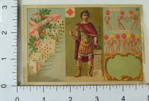 Christmas Trade Card A. Sharpe & Co Dry Goods French Tarot Card Games F67