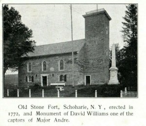 C.1900-07 Stone Fort Major Andre David Williams Schoharie, N.Y. Postcard P87