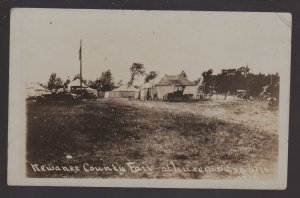 Luxemburg WISCONSIN RPPC 1918 COUNTY FAIR Tents Displays nr Green Bay Kewaunee