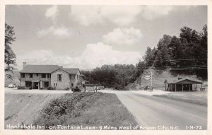 Bryson City North Carolina Nantahala Inn Esso Gas Station Real Photo PC AA33813