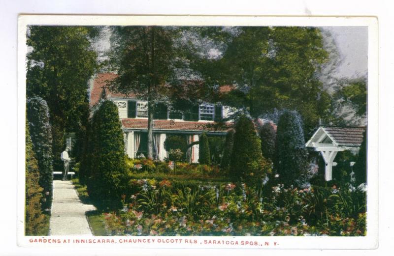 Chauncey Olcott Residence, Saratoga Springs, New York unused linen PPC