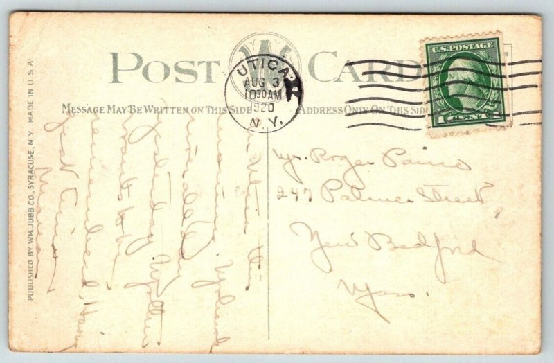 1920  State Armory  Utica  New York  Postcard
