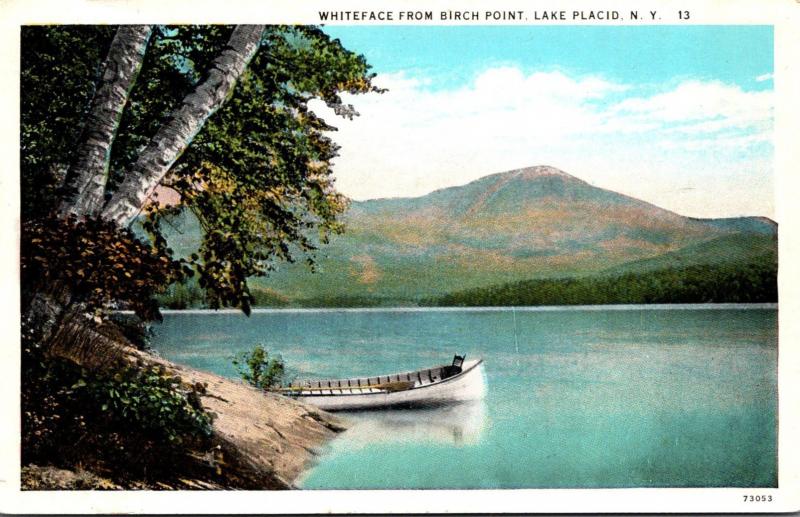 New York Adirondacks Lake Placid Whiteface Mountain From Birch Point 1931 Cur...
