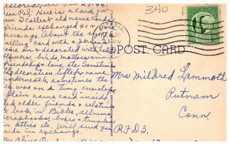 Illinois Camp Ellis  LARGE LETTER