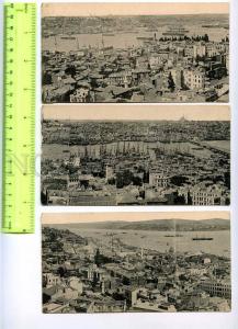 208048 TURKEY CONSTANTINOPLE Vintage 8 panoramic postcards