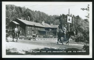 h3998 - STE MARGUERITE Quebec 1940s Alpine Inn. Real Photo Postcard