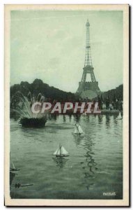 Old Postcard Les Jolis Coins From Paris Eiffel Tower Boats