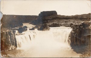 Waterfall Bisbee Twin Falls Idaho Real Photo Postcard G16 *as is