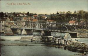 Bar Mills ME Bridge c1910 Postcard