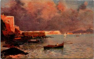 Bay of Naples, Italian Scenery, Tuck 2394 Vintage Postcard Y66