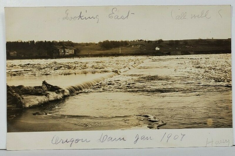 RPPC Dam & Selz Shoes Advertising on Barn Oregon 1907 Real Photo Postcard O6