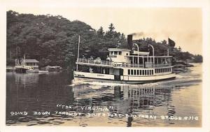 Southport ME Steamship The Virginia Boothbay Bridge Real Photo Postcard