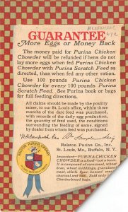 More eggs in zero whether guaranteed Chicken, card opens up, advertising Puri...