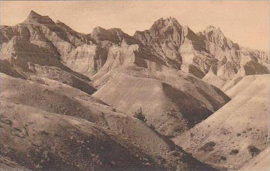 South Dakota Wall The Pinnacles Badlands National Monument Albertype