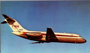 TWA Trans World Airlines Douglas DC-9-14 Aviation Aircraft Postcard I80