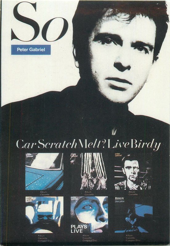 Musicians multi view so peter gabriel car  Postcard