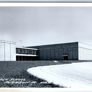 c1960s Audubon, IA RPPC High School Real Photo Postcard Modern Building A104