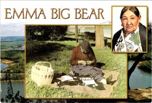 IA, Iowa  EMMA BIG BEAR Native American~Winnebago Indian Woman 2002 4X6 Postcard
