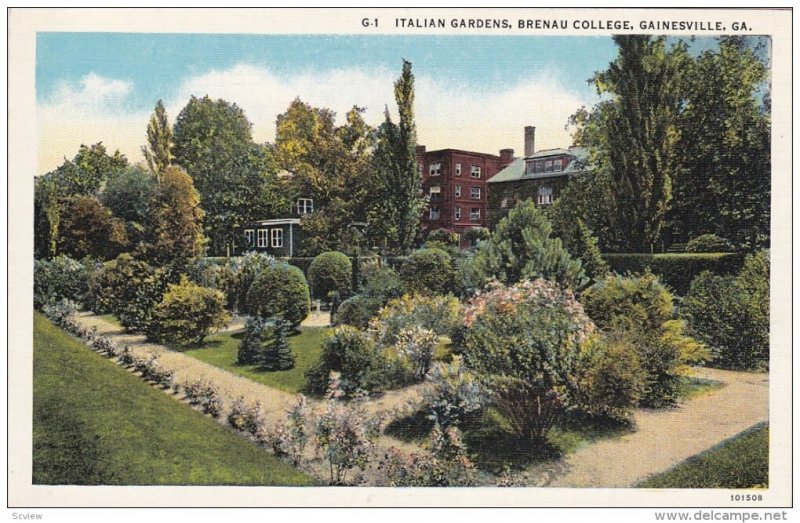 Italian Gardens, Brenau College, Gainesville, Georgia, 1930-40s