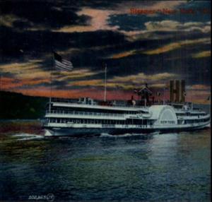 Hudson NY Steamer New York c1910 Postcard
