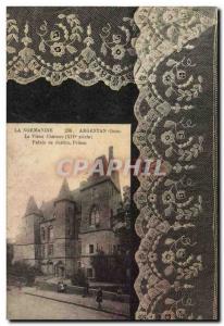 Old Postcard Argentan Vieux Chateau jail Courthouse