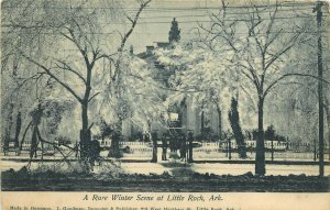 Wheelock Postcard A Rare Winter Scene Little Rock AR Pulaski County