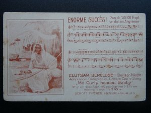 Music Song Theme MA CURLY HEADED BABBY Nègre Clutsam Berceuse c1903 UB Postcard