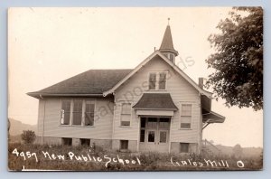 J87/ Gates Mills Ohio RPPC Postcard c1910 Leiter New Public School  1663