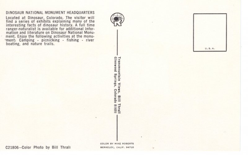 US    PC3796    DINOSAUR NATIONAL MONUMENT HEADQUARTERS, UTAH