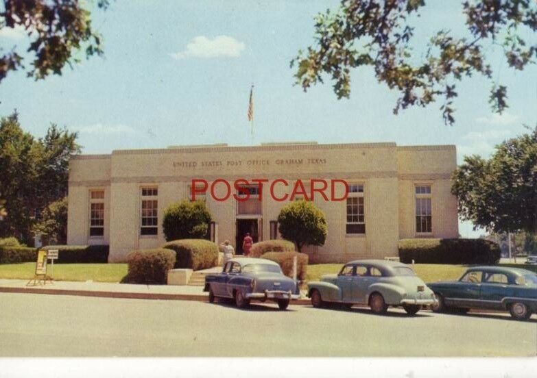 POST OFFICE - GRAHAM, TEXAS Little City of 8000 friendly people - Circa 1955