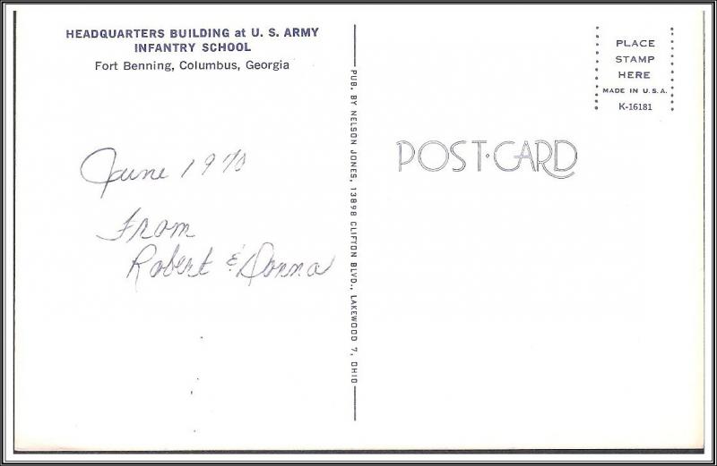 Georgia Army Infantry School - [GA-013]